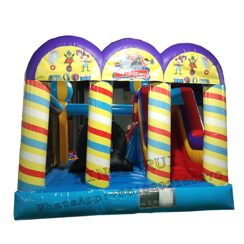 Commercial PVC Mesh Cloth Inflatable Bounce House Inflatable Slide Trampoline Combo For Kids Outdoor Play On Back Yard 
Commercial PVC Mesh Cloth Inflatable Bounce House Inflatable Slide Trampoline Combo For Kids Outdoor Play On Back Yard
