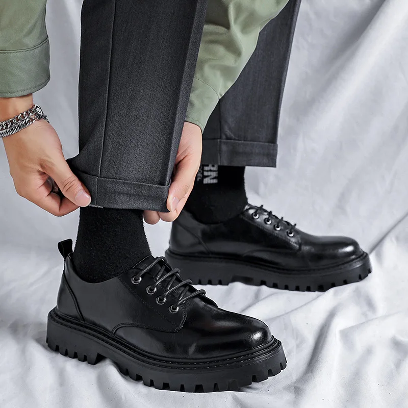Men Japan Korean Streetwear Casual Platform Leather Shoes Male Business Fashion Vintage Dress Wedding Leather Shoe Man
Men Japan Korean Streetwear Casual Platform Leather Shoes Male Business Fashion Vintage Dress Wedding Leather Shoe Man