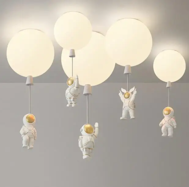 Cute Astronaut Chandelier Lovely Creative Glass Lights Bar Coffee Shop Iron Droplight Children Room Lamp Frosted Glass
Cute Astronaut Chandelier Lovely Creative Glass Lights Bar Coffee Shop Iron Droplight Children Room Lamp Frosted Glass