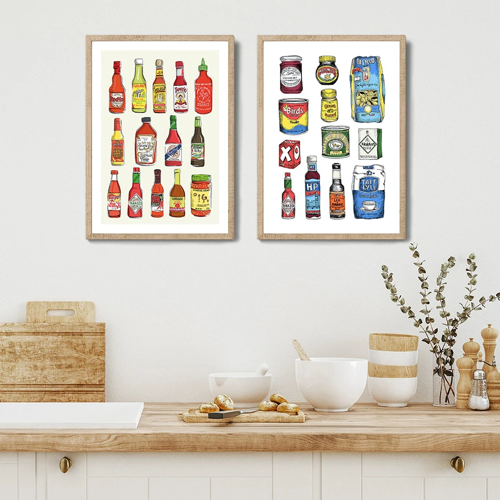 Hot Sauce Posters Kitchen Food Canvas Painting Color Wall Art Prints Minimalism Pictures for Living Room On The Wall Home Decor
Hot Sauce Posters Kitchen Food Canvas Painting Color Wall Art Prints Minimalism Pictures for Living Room On The Wall Home Decor