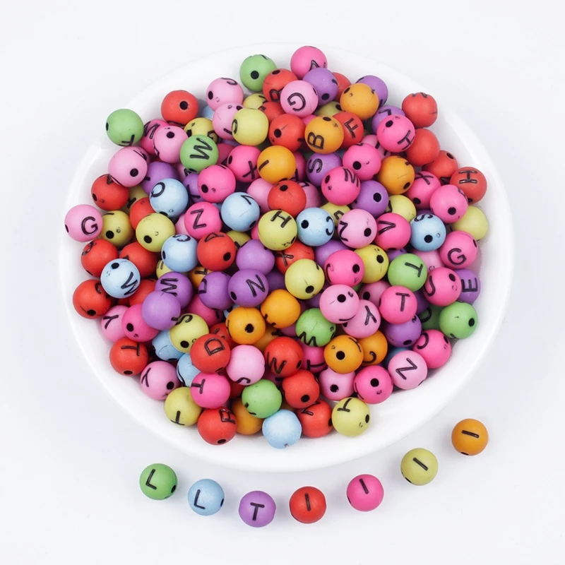 100Pcs/Lot 8mm Mixed Letter Acrylic Beads Round Ball Alphabet Loose Beads For Jewelry Making DIY Bracelets Necklace Accessories
100Pcs/Lot 8mm Mixed Letter Acrylic Beads Round Ball Alphabet Loose Beads For Jewelry Making DIY Bracelets Necklace Accessories