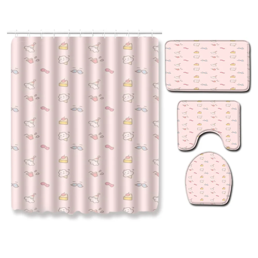 Zeegle 4PCS Bath Mat Waterproof Shower Curtain Toilet Seat Cover Shower Room Anti-slip Foot Soft Rug Waterproof Toilet Curtain
Zeegle 4PCS Bath Mat Waterproof Shower Curtain Toilet Seat Cover Shower Room Anti-slip Foot Soft Rug Waterproof Toilet Curtain
