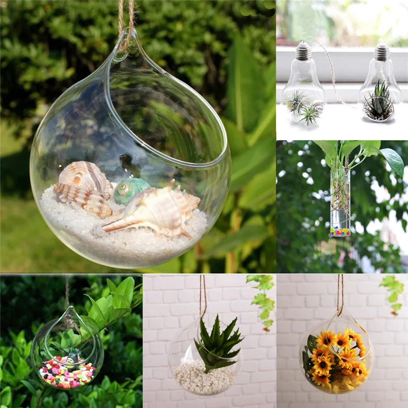 Hanging Glass Ball Planter Vase Flower Decorative Plant Terrarium glass Pot Container Party Wedding Candlestick Decor 
Hanging Glass Ball Planter Vase Flower Decorative Plant Terrarium glass Pot Container Party Wedding Candlestick Decor