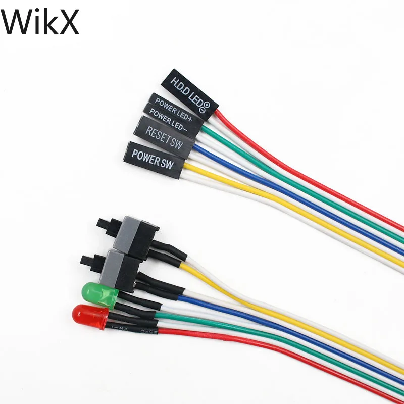 Power cord PC ultra thin ATX motherboard, 68cm, on / off / reset LED light, PC power reset switch, button host switch line
Power cord PC ultra thin ATX motherboard, 68cm, on / off / reset LED light, PC power reset switch, button host switch line