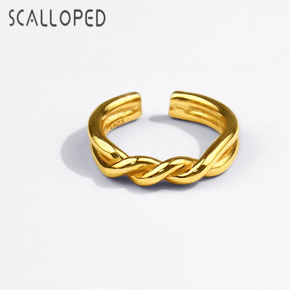 SCALLOPED European Gold Plated Knot Adjustable Open Ring Romantic Couples Accessories Minimalist Metal Trendy Women Jewelry
SCALLOPED European Gold Plated Knot Adjustable Open Ring Romantic Couples Accessories Minimalist Metal Trendy Women Jewelry