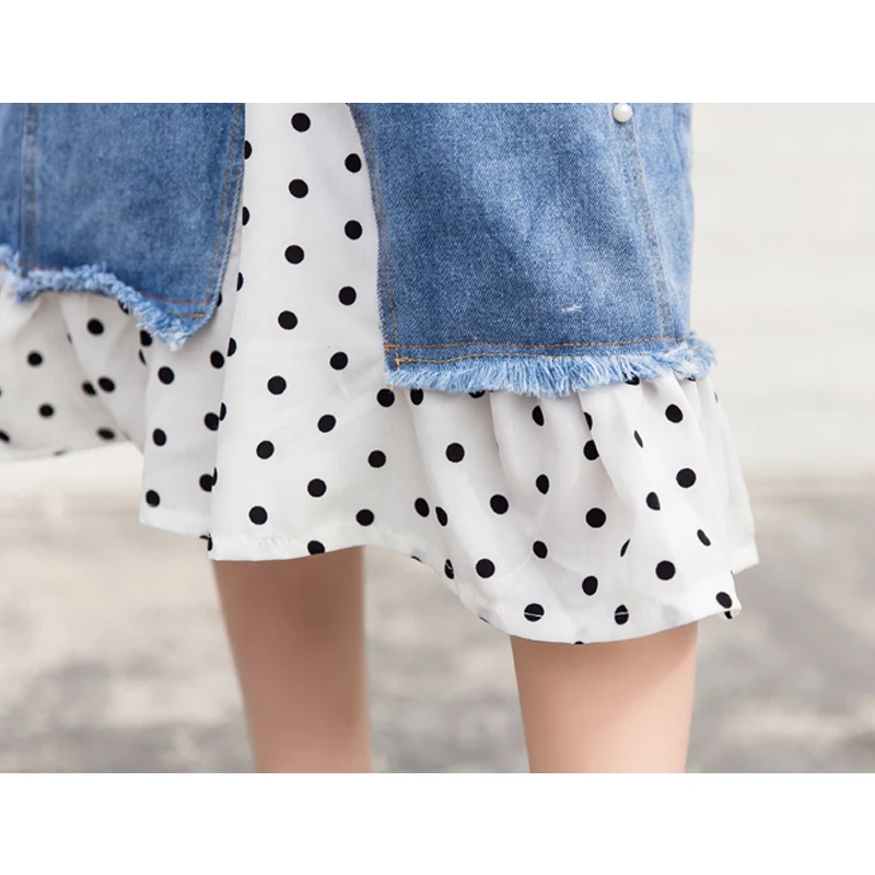 Female White Lace Denim Patchwork Stitching Skirt Summer Women A-line Split Wave Dot Point Ruffled High Waist Fishtail Skirts
Female White Lace Denim Patchwork Stitching Skirt Summer Women A-line Split Wave Dot Point Ruffled High Waist Fishtail Skirts
