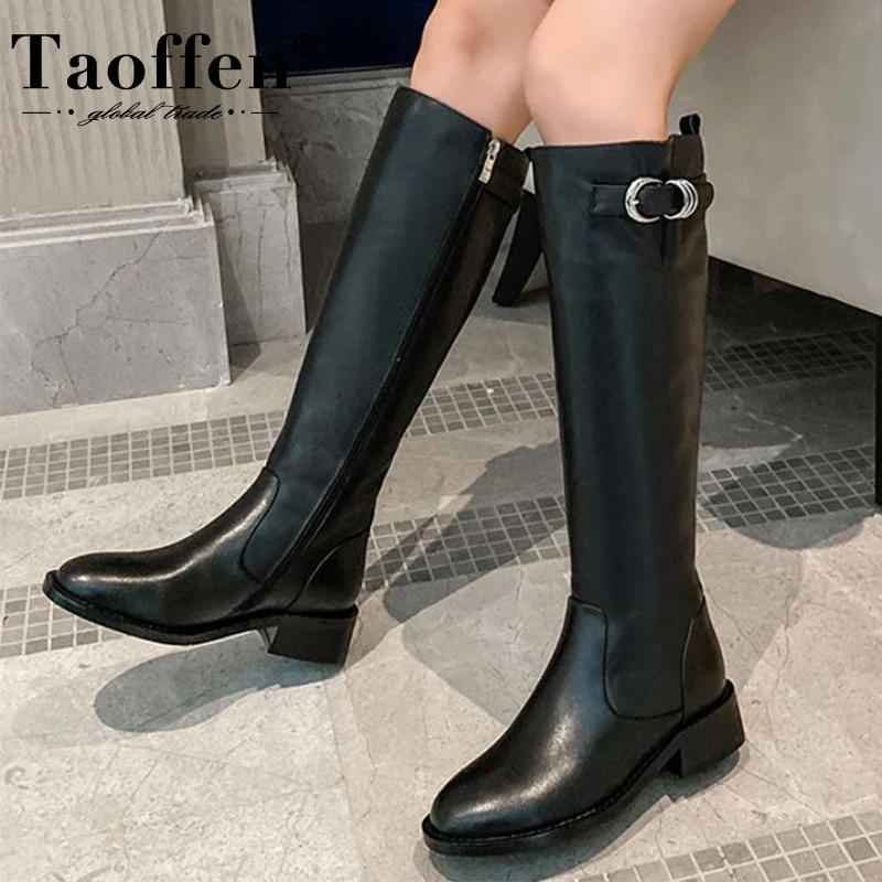 TAOFFEN New Women'S Long Boots Real Leather Winter Women Shoes Ins Style Ladies Knee Boots Footwear Size 34-40
TAOFFEN New Women'S Long Boots Real Leather Winter Women Shoes Ins Style Ladies Knee Boots Footwear Size 34-40