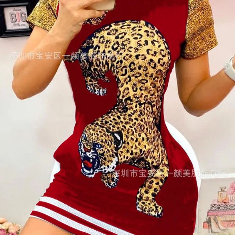 Summer Women Dress Round Neck Slim Plus Size Short Sleeve Sexy Mini Dresses for Women
Summer Women Dress Round Neck Slim Plus Size Short Sleeve Sexy Mini Dresses for Women