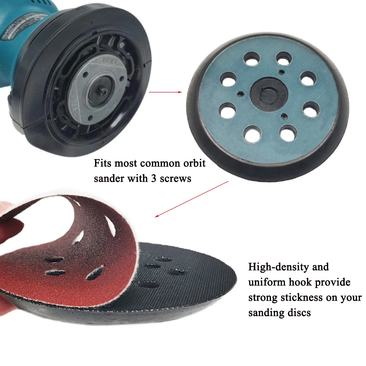 SATC 5 Inch 8 Hole Orbital Sanding Disc Backing Pad Hook and Loop Replacement Sander Pad
SATC 5 Inch 8 Hole Orbital Sanding Disc Backing Pad Hook and Loop Replacement Sander Pad