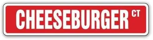 Metal Signs,Road Street Sign,Thick Tinplate Print Poster,CHEESEBURGER hamburger cheese diner signs Wall Decor,metal sign
Metal Signs,Road Street Sign,Thick Tinplate Print Poster,CHEESEBURGER hamburger cheese diner signs Wall Decor,metal sign