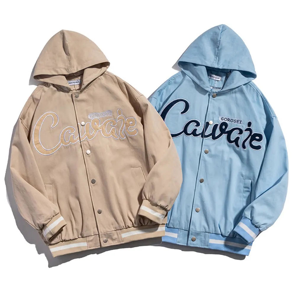 Men's Jacket Detachable Hat Baseball Uniform Embroidery Letters Cotton Fabric Single-breasted Harajuku Hip Hop Streetwear Coat
Men's Jacket Detachable Hat Baseball Uniform Embroidery Letters Cotton Fabric Single-breasted Harajuku Hip Hop Streetwear Coat