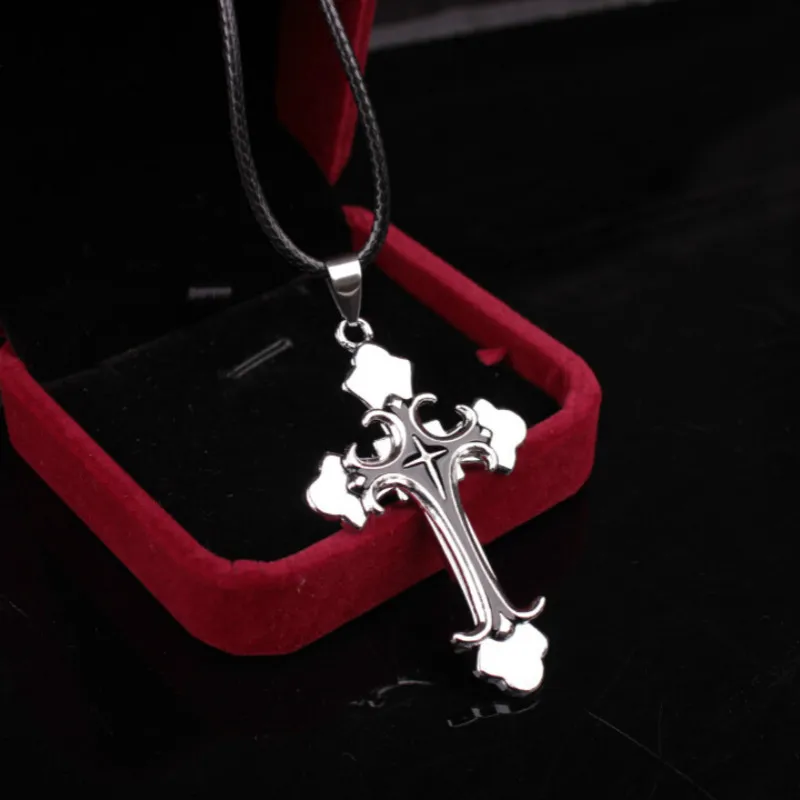 Новинка 2019 ожерелье из натуральной кожи с короткой ключицей подвеской крестом