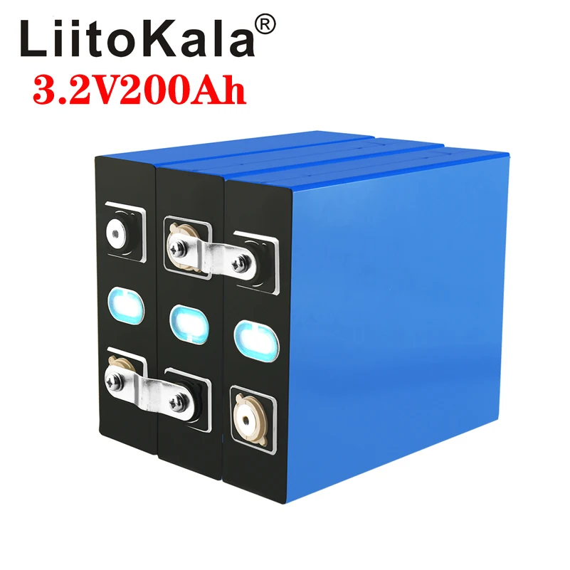 LiitoKala 3.2v 200Ah LifePo4 battery lithium 600A 3C high drain for diy 12V 24V 48V solar Inverter electric vehicle golf car 
LiitoKala 3.2v 200Ah LifePo4 battery lithium 600A 3C high drain for diy 12V 24V 48V solar Inverter electric vehicle golf car