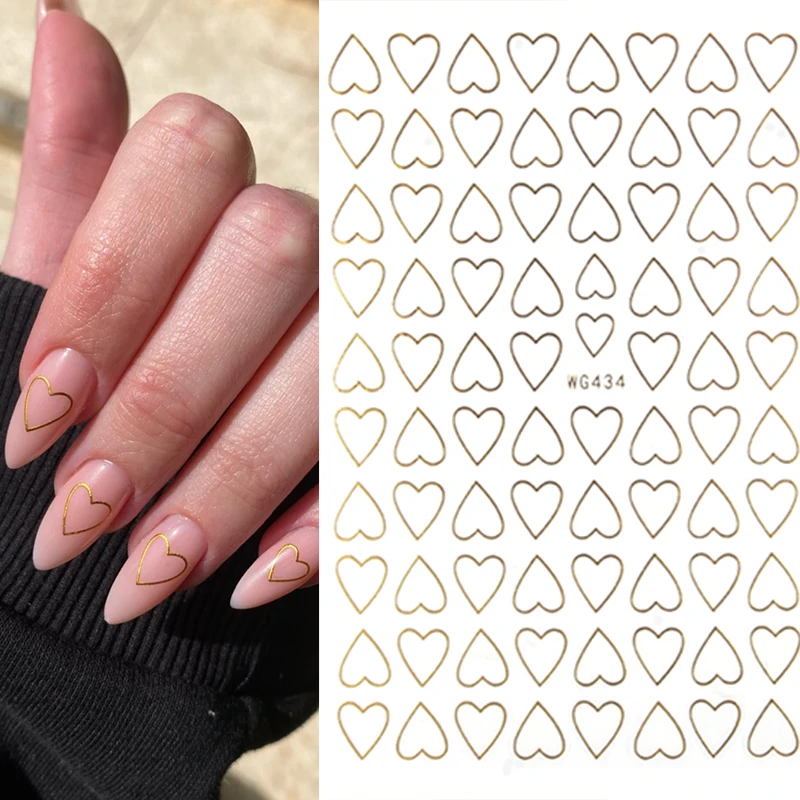 1pcs Gold 3D Nail Art Stickers Self-Adhesive Love Heart Hollow Transfer Decals Nail Art Decorations DIY Tips Manicure Wraps
1pcs Gold 3D Nail Art Stickers Self-Adhesive Love Heart Hollow Transfer Decals Nail Art Decorations DIY Tips Manicure Wraps