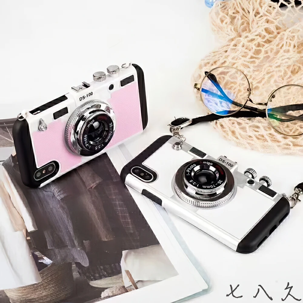 Vintage Camera Phone Cases For iPhone X XS Max XR 11 Pro 7 8 Plus 6 6s SE 2020 Back Covers With Strap Mobile Phone Case Shell
Vintage Camera Phone Cases For iPhone X XS Max XR 11 Pro 7 8 Plus 6 6s SE 2020 Back Covers With Strap Mobile Phone Case Shell