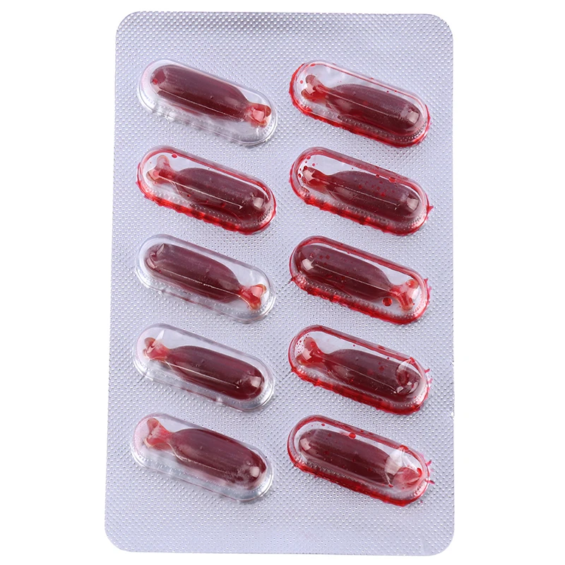 10Pcs Halloween Fun Joke Horror Scary Prank Toy Capsules Fake Blood Pills Vampire
10Pcs Halloween Fun Joke Horror Scary Prank Toy Capsules Fake Blood Pills Vampire