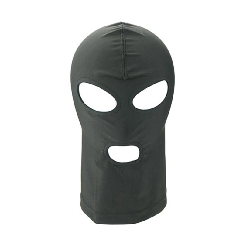 Сексуальные игрушки кляп с открытым ртом колпак маска на голову черные игры для