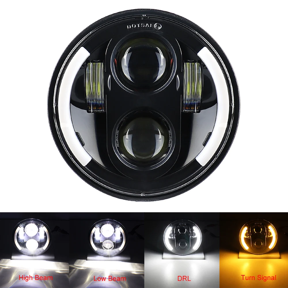 5.75 inch Motorcycle Headlight Led Driving Light Round Headlamp For Cafe Racer Bobber Honda LED Head Light Distance Light Refit
5.75 inch Motorcycle Headlight Led Driving Light Round Headlamp For Cafe Racer Bobber Honda LED Head Light Distance Light Refit