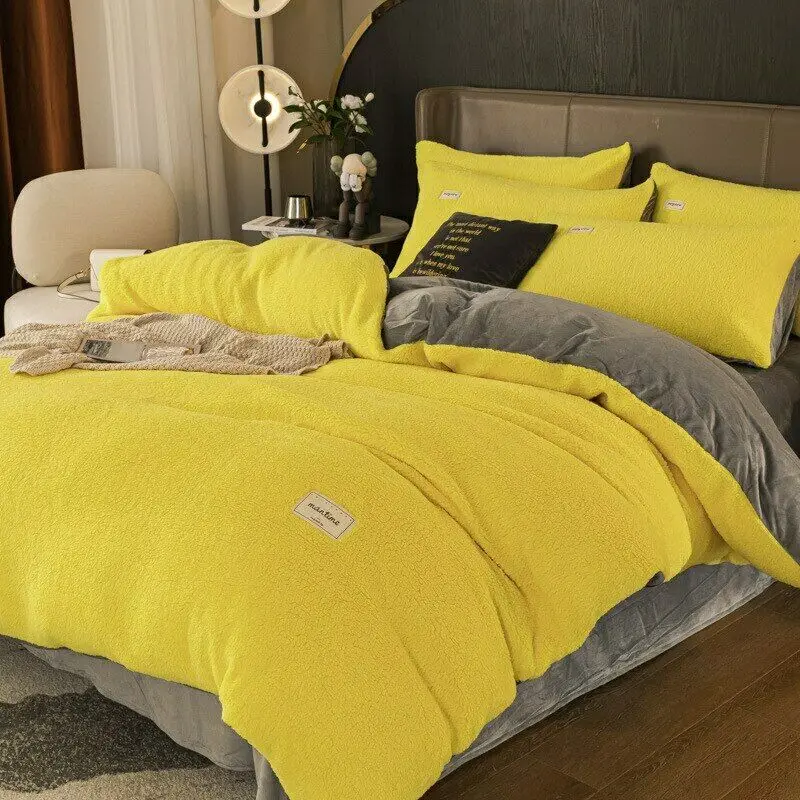 Lamb Cashmere Bedding Set Duvet Cover Set Thick Crystal Fleece Coral Flannel Full Size Beautiful Soft Twin Single Queen King
Lamb Cashmere Bedding Set Duvet Cover Set Thick Crystal Fleece Coral Flannel Full Size Beautiful Soft Twin Single Queen King