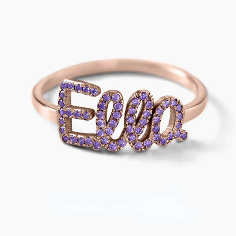 Customized Full Color Diamond Name Ring Personalized Birthday Stone Letters Rings Custom Trend Silver 925 Female Jewelry Gifts
Customized Full Color Diamond Name Ring Personalized Birthday Stone Letters Rings Custom Trend Silver 925 Female Jewelry Gifts