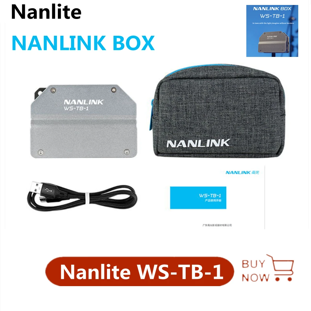 Nanlite Nanguang WS-TB-1 Control Box 2400mAh NANLINK BOX Fill Light Dimming Accessories App Control for Led Light
Nanlite Nanguang WS-TB-1 Control Box 2400mAh NANLINK BOX Fill Light Dimming Accessories App Control for Led Light