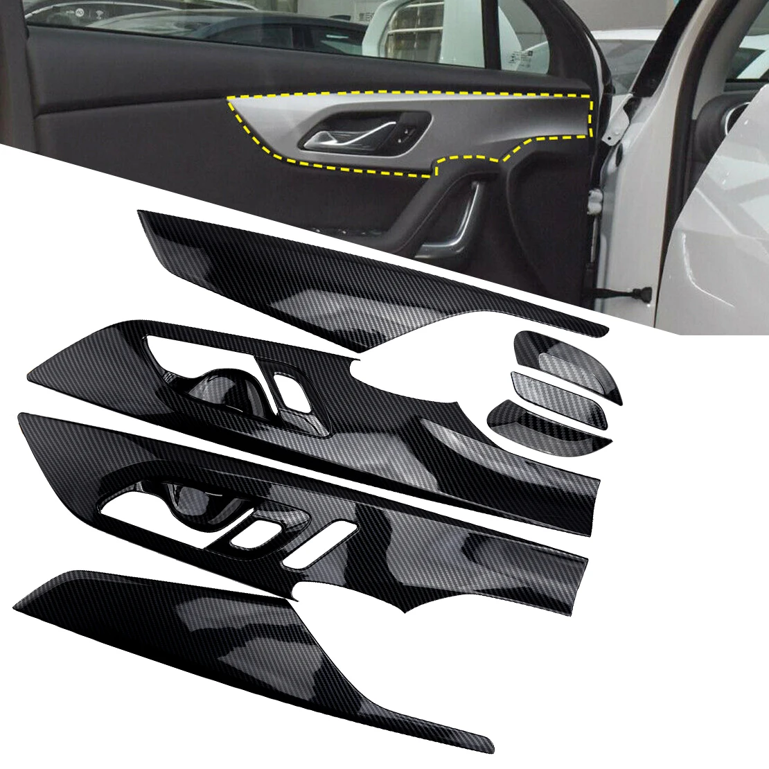 7pcs Carbon Fiber Style Interior Door Handle Bowl Cup Cover Trim Frame Fit For Chevrolet Blazer 2019 2020 2021
7pcs Carbon Fiber Style Interior Door Handle Bowl Cup Cover Trim Frame Fit For Chevrolet Blazer 2019 2020 2021
