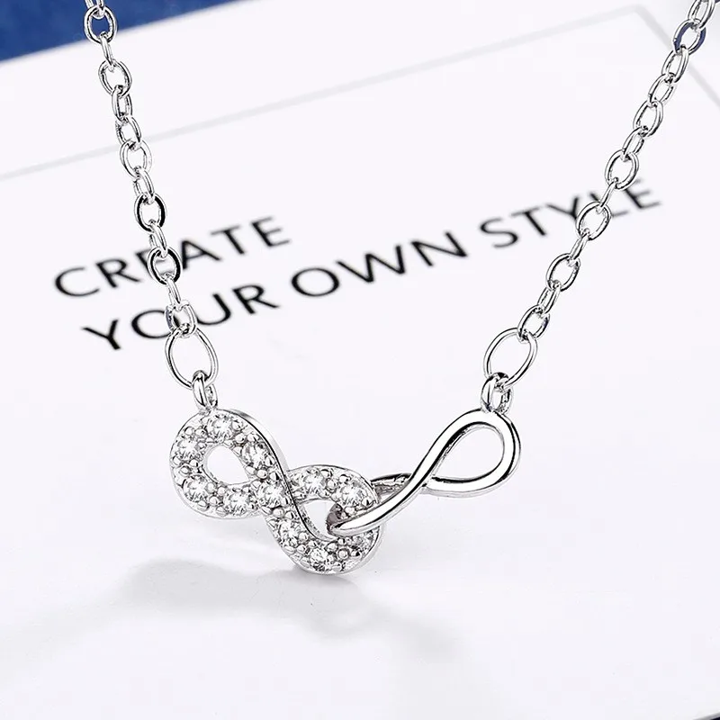 Bowknot Infinity Cubic Zirconia Silver Color Clavicle Chain Necklace For Women Ladies Luxury Korean Dainty Jewelry Gifts
Bowknot Infinity Cubic Zirconia Silver Color Clavicle Chain Necklace For Women Ladies Luxury Korean Dainty Jewelry Gifts