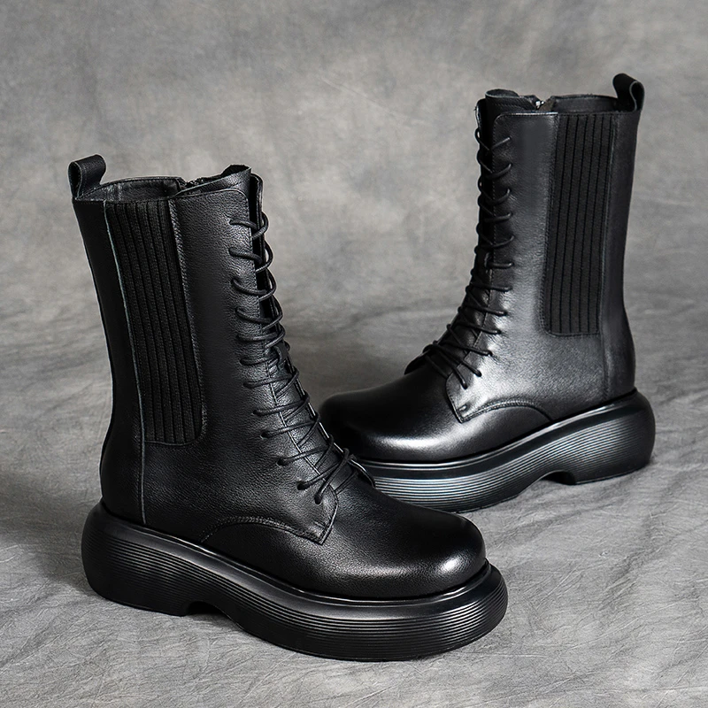 Женские мотоциклетные ботинки, новинка зимы 2021, женские ботинки на платформе из искусственной кожи до середины икры, женские модные ботинки... 
Женские мотоциклетные ботинки, новинка зимы 2021, женские ботинки на платформе из искусственной кожи до середины икры, женские модные ботинки...