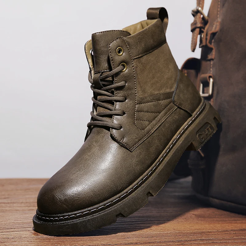 Four Season Ankle Boots Shoes For Men Trend Lace Up Microfiber Men's Work Boots Retro Rubber Non Slip Sole Men's Casual Boots
Four Season Ankle Boots Shoes For Men Trend Lace Up Microfiber Men's Work Boots Retro Rubber Non Slip Sole Men's Casual Boots