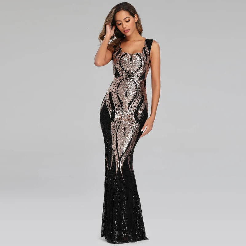 YIDINGZS 2021 Women Gold Sequin Party Maxi Dress Sleeveless Formal Evening Dress
YIDINGZS 2021 Women Gold Sequin Party Maxi Dress Sleeveless Formal Evening Dress