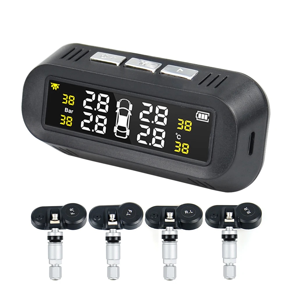 Original Solar TPMS Car Tire Pressure Alarm Monitor System Display Intelligent Temperature Warning Fuel Save with 4 Sensors tpms
Original Solar TPMS Car Tire Pressure Alarm Monitor System Display Intelligent Temperature Warning Fuel Save with 4 Sensors tpms