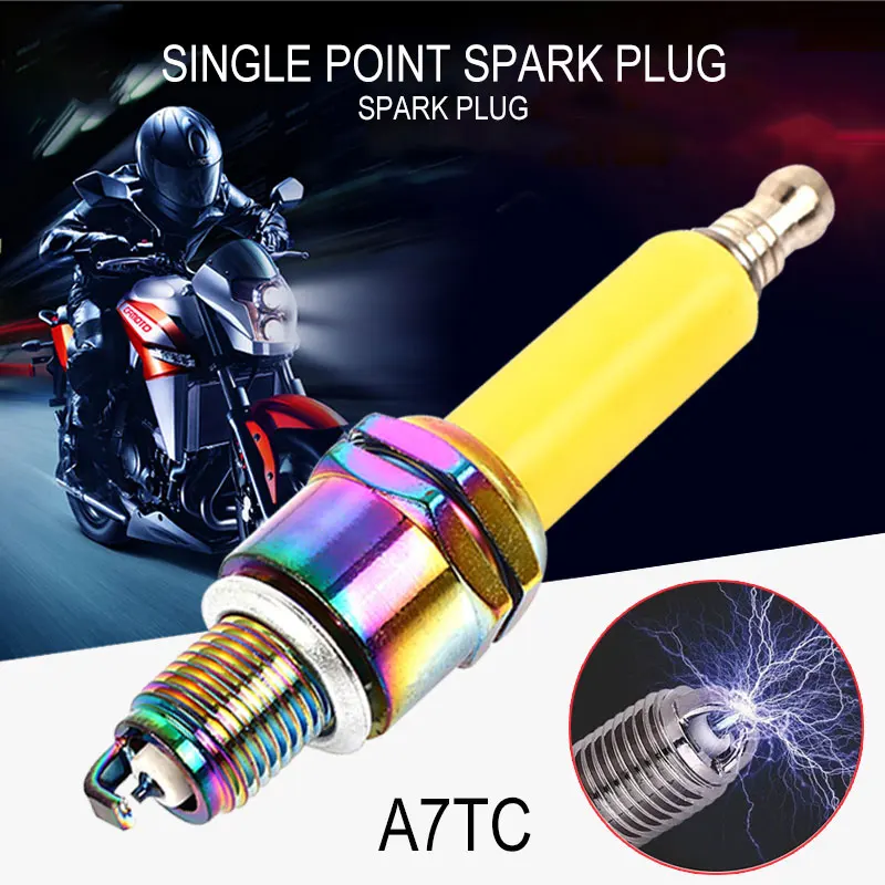 Motorcycle Scooter Spark Plug 3-Electrode Accessories for A7TC GY6 D8TC CG125 CG 50cc-150cc Curved Beam Car SUV ATV | Автомобили и