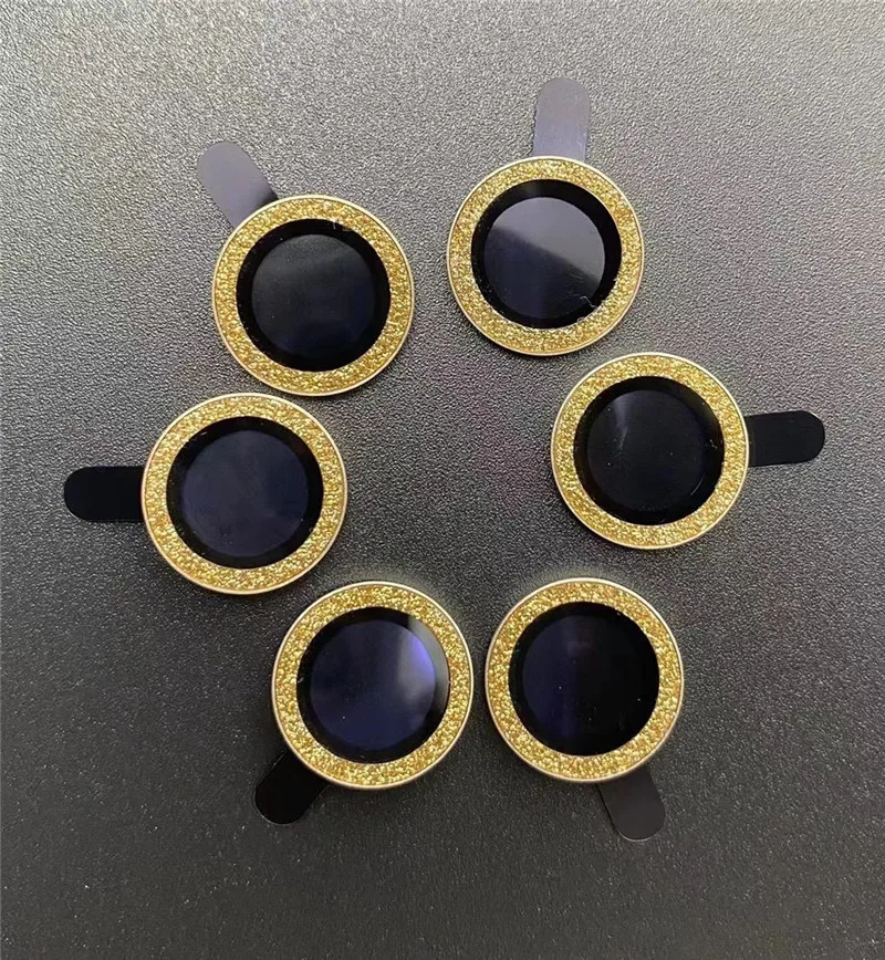 6Pcs Diamond Camera Lens Protector For iPhone 11 12 13 Pro Max Metal Ring Glass iphone mini Protection Case | Мобильные телефоны и