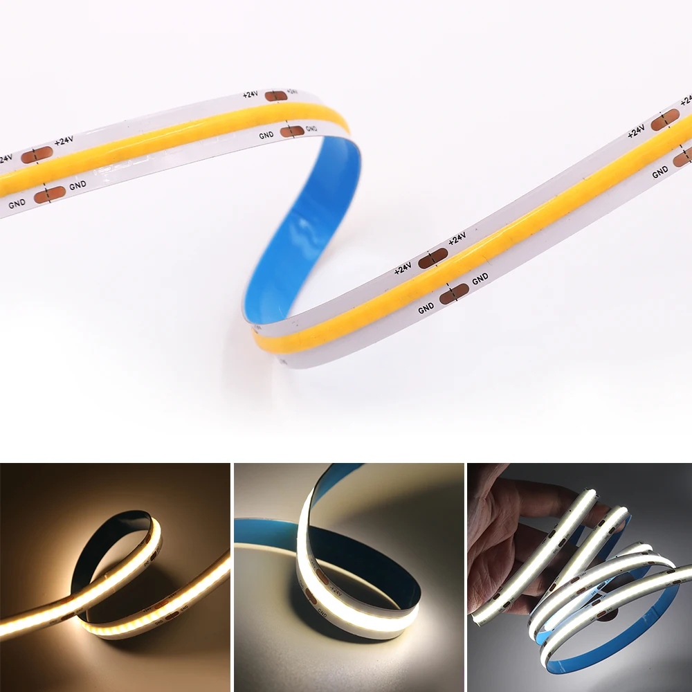 DC12V 24V COB LED Strip Light LED for Bedroom Stairs Interior House Wall Lights Decoration Car Line Lamp High Density Neon Light
DC12V 24V COB LED Strip Light LED for Bedroom Stairs Interior House Wall Lights Decoration Car Line Lamp High Density Neon Light