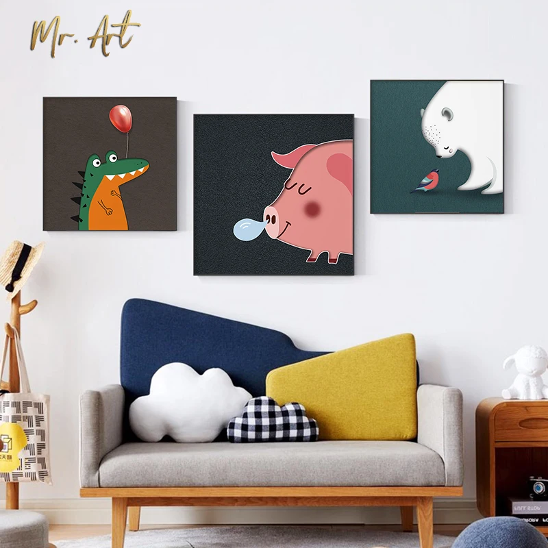 Nordic Bear Crocodile Pig Poster Print Cartoon Canvas Painting Living Room Kids Bedroom Wall Art Picture Nursery Cute Room Decor
Nordic Bear Crocodile Pig Poster Print Cartoon Canvas Painting Living Room Kids Bedroom Wall Art Picture Nursery Cute Room Decor