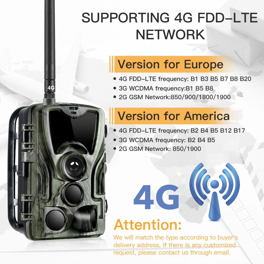 4G MMS SMS SMTP Trail Wildlife Camera 16MP 1080P Night Vision Cellular Mobile Hunting Cameras HC801M Wireless Photo Trap
4G MMS SMS SMTP Trail Wildlife Camera 16MP 1080P Night Vision Cellular Mobile Hunting Cameras HC801M Wireless Photo Trap