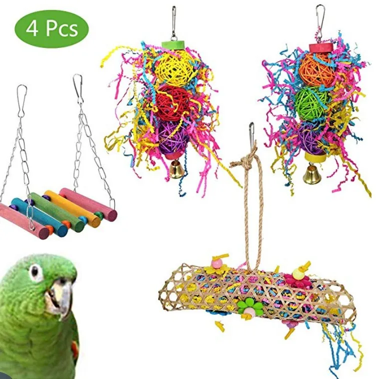 LHXMAS Pet Toy Parrot Chew Toys Bird Toy Brushed Sepak Takraw String Pull Swing 4-Piece Set
LHXMAS Pet Toy Parrot Chew Toys Bird Toy Brushed Sepak Takraw String Pull Swing 4-Piece Set