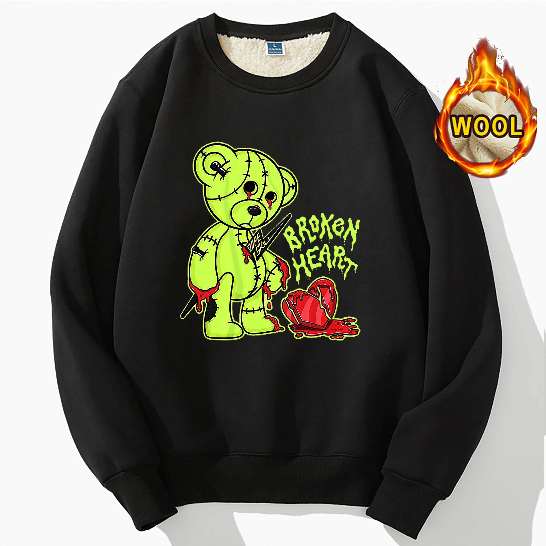 Heartbreak Teddy Bear Print Hoodie Warm Wool Loose Sport Long Sleeve Pullover Harajuku Hip Hop Men Women Sweatshirt Coat S-4XL
Heartbreak Teddy Bear Print Hoodie Warm Wool Loose Sport Long Sleeve Pullover Harajuku Hip Hop Men Women Sweatshirt Coat S-4XL