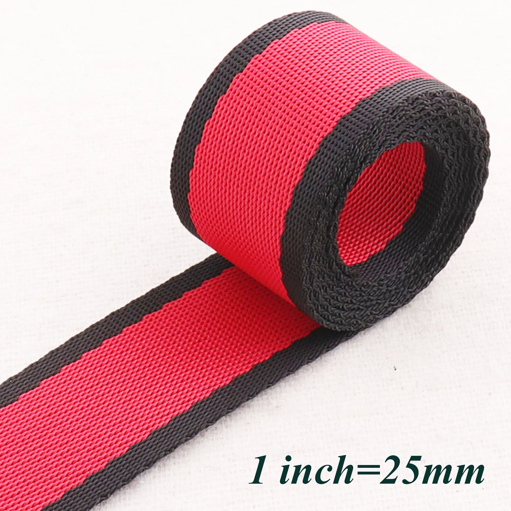 1"(25mm) Red Smooth Striped Webbing Ribbon Black Edge Bag Purse Straps Totes Belts Tape Bag Handle webbing
1"(25mm) Red Smooth Striped Webbing Ribbon Black Edge Bag Purse Straps Totes Belts Tape Bag Handle webbing