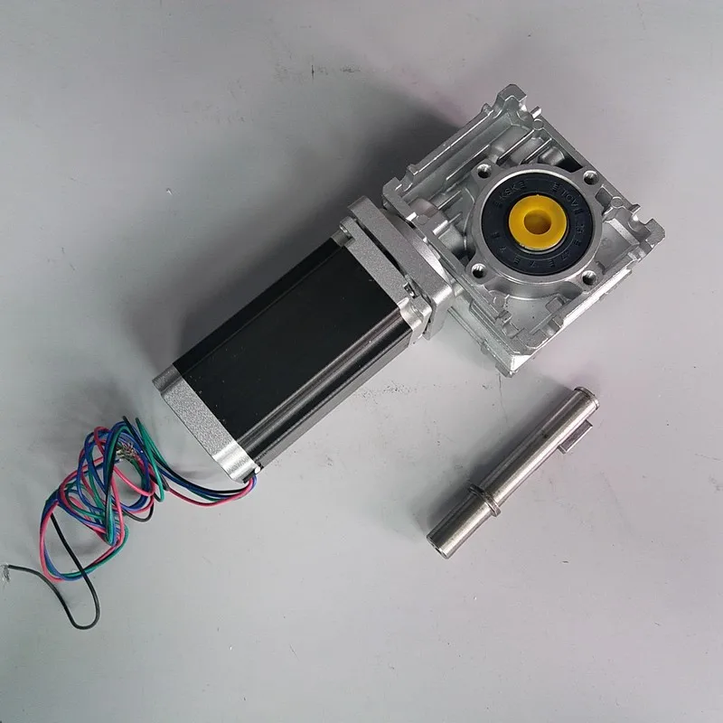 

5:1 Worm Gearbox RV040 Speed Reducer 18mm Output Nema34 Stepper Motor 6A 150MM 12NM 1700Oz-in Convert 90 Degree for CNC Router