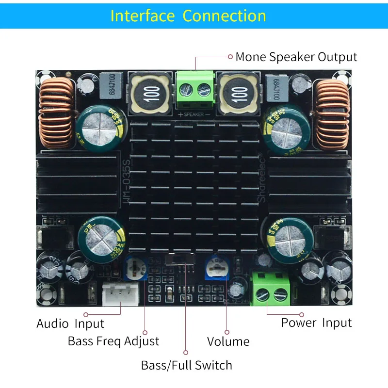 UNISIAN TPA3116 Car Audio Amplifier Board 150W High Powr Mono Digital TPA3116D2 Amplfiers DC 12V-24V for car auido system | Электроника