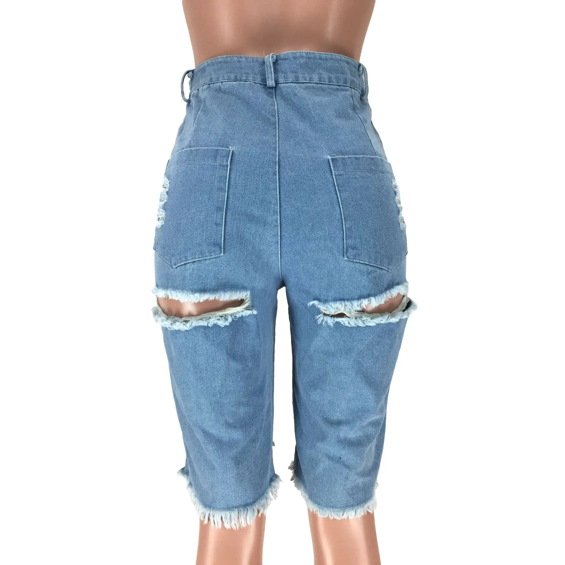 2021 European new sexy pierced slim jeans fashion high waist button women's shorts
2021 European new sexy pierced slim jeans fashion high waist button women's shorts