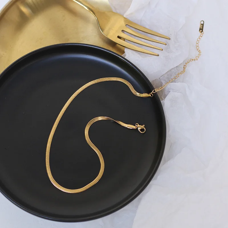 Snake Bone Necklaces Stainless Steel Chain Minimalist Trendy For Women Plated Gold Boho Party Necklace Jewelry Gift 2021 Trend
Snake Bone Necklaces Stainless Steel Chain Minimalist Trendy For Women Plated Gold Boho Party Necklace Jewelry Gift 2021 Trend