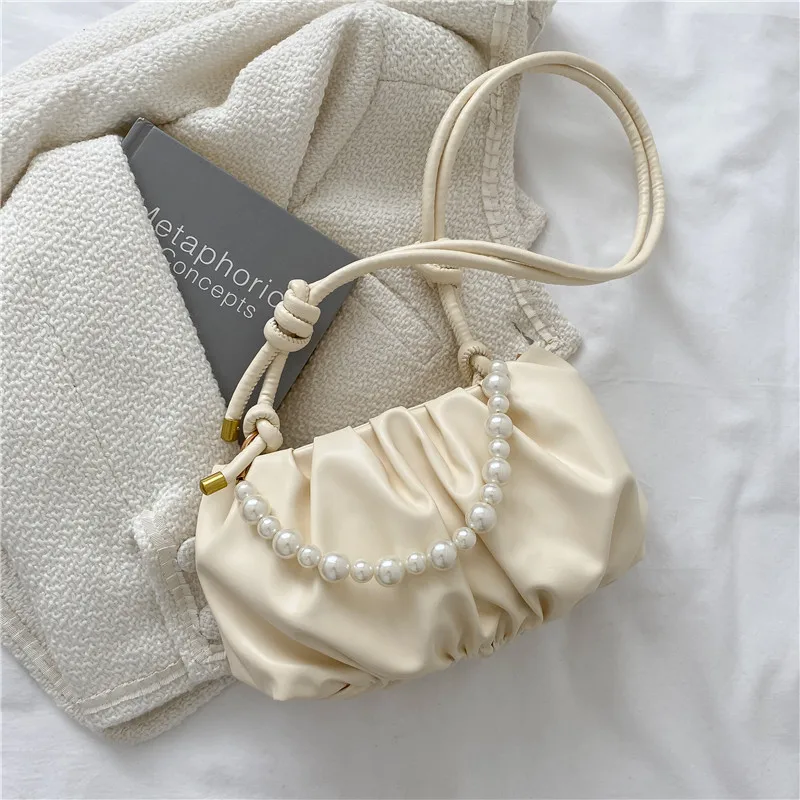 Women's Bag Fold Cloud Bag New Fashion Pearl Handbag Shoulder Messenger Bag
Women's Bag Fold Cloud Bag New Fashion Pearl Handbag Shoulder Messenger Bag