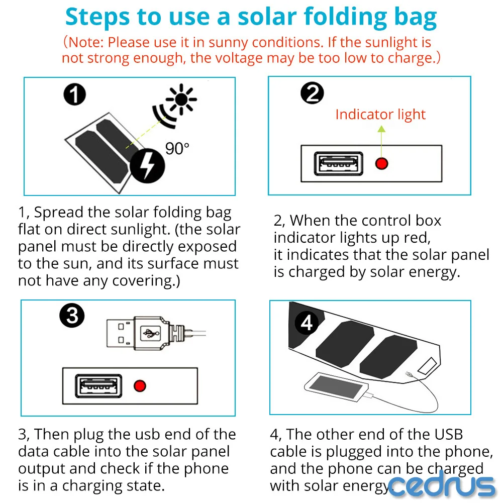 Cedrus Lerranc Portable Folding 10W Solar Panels Charger 5V 2.1A USB Output Solar Cells for Cellphones Outdoors
Cedrus Lerranc Portable Folding 10W Solar Panels Charger 5V 2.1A USB Output Solar Cells for Cellphones Outdoors