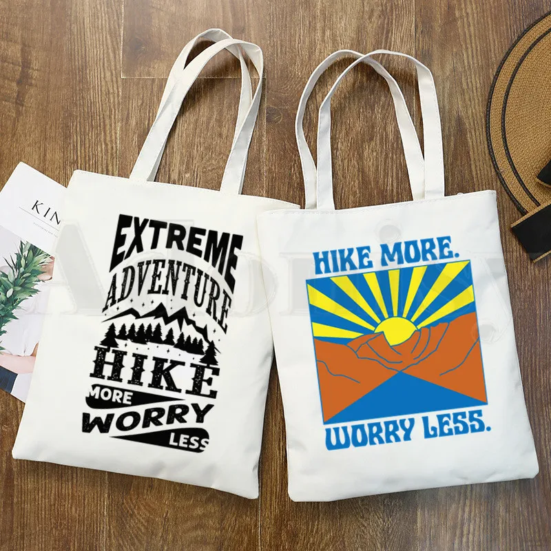 HIKE MORE Worry Less Hiking Camping Outdoor Handbags Shoulder Bags Casual Shopping Girls Handbag Women Elegant Canvas Bag
HIKE MORE Worry Less Hiking Camping Outdoor Handbags Shoulder Bags Casual Shopping Girls Handbag Women Elegant Canvas Bag
