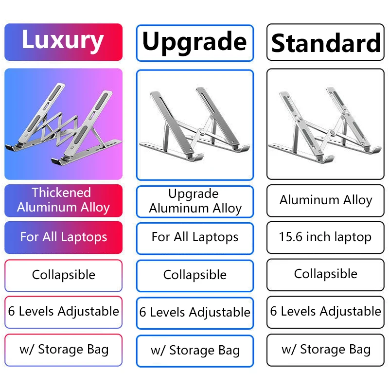 Adjustable Laptop Stand Foldable Support Base Notebook Stand for Macbook Pro Lapdesk PC Computer Laptop Holder Cooling Pad Riser 
Adjustable Laptop Stand Foldable Support Base Notebook Stand for Macbook Pro Lapdesk PC Computer Laptop Holder Cooling Pad Riser