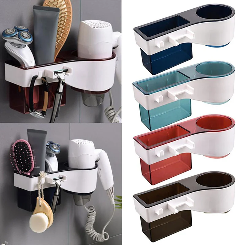 Plastic Hair Dryer Storage Rack Punch-free Cosmetic Racks Box Razor Comb Storage Holder Shelf Organization Bathroom Accessories
Plastic Hair Dryer Storage Rack Punch-free Cosmetic Racks Box Razor Comb Storage Holder Shelf Organization Bathroom Accessories