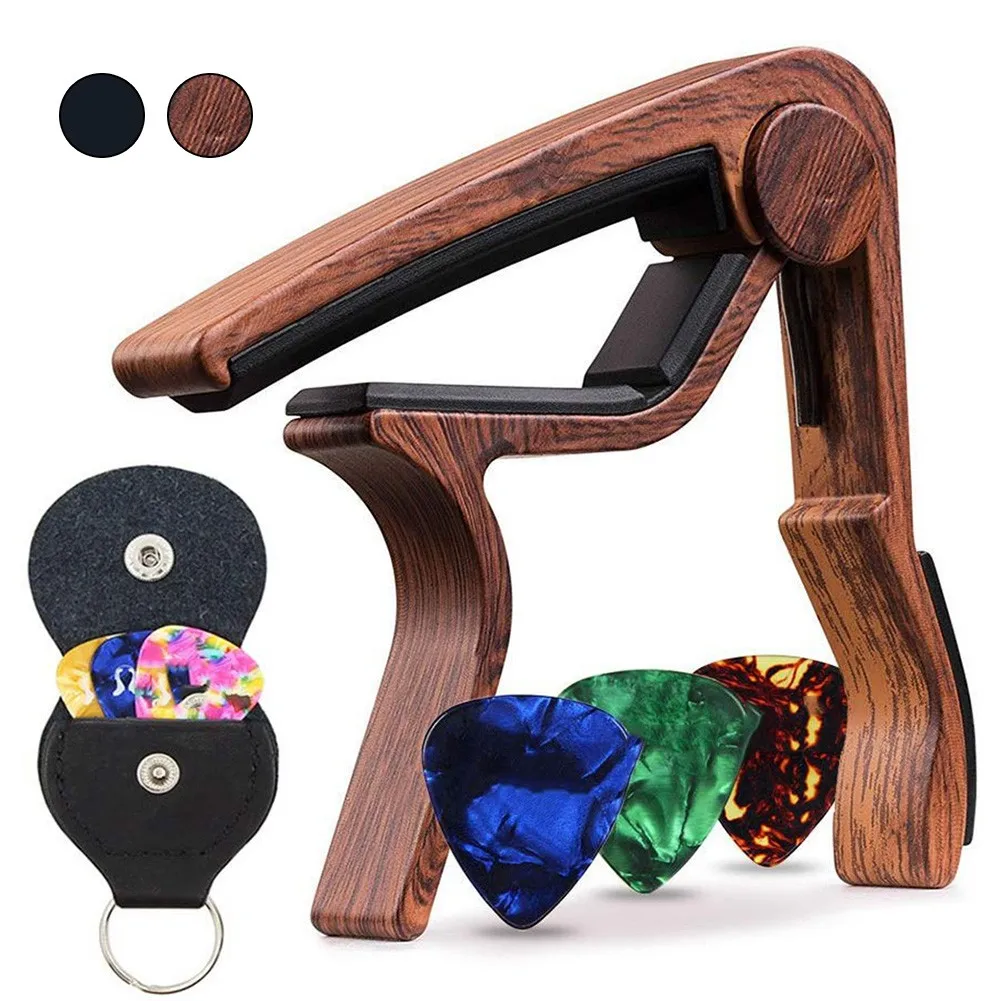 Guitar Capos Celluloid Picks Plectrum Holder For Electric Acoustic Bass Capo Quick Change Clamp Key Tone Adjusting Bag Wood
Guitar Capos Celluloid Picks Plectrum Holder For Electric Acoustic Bass Capo Quick Change Clamp Key Tone Adjusting Bag Wood