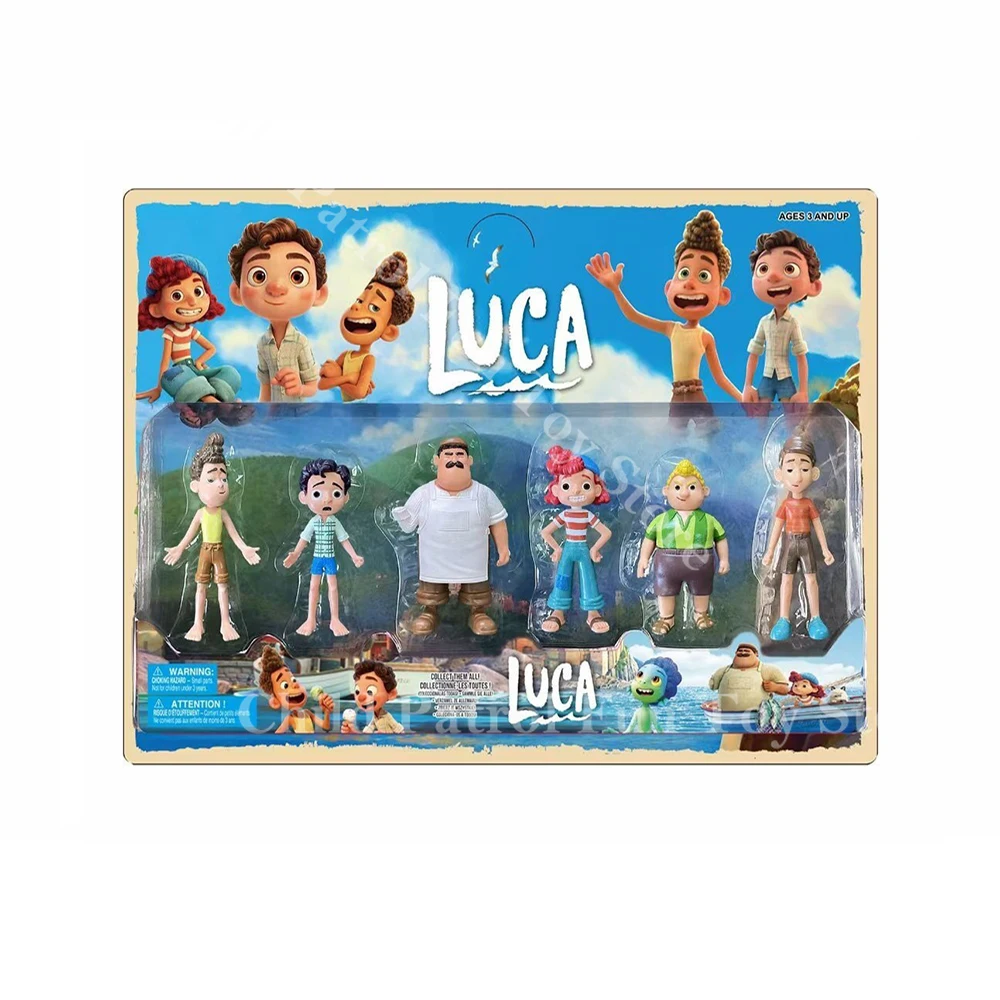 

6 шт./компл. Disney фильм Pixar Luca, Альберто, морской монстр, мальчик, Мультяшные Аниме фигурки, коллекционные игрушки для детей, подарки на день рож...